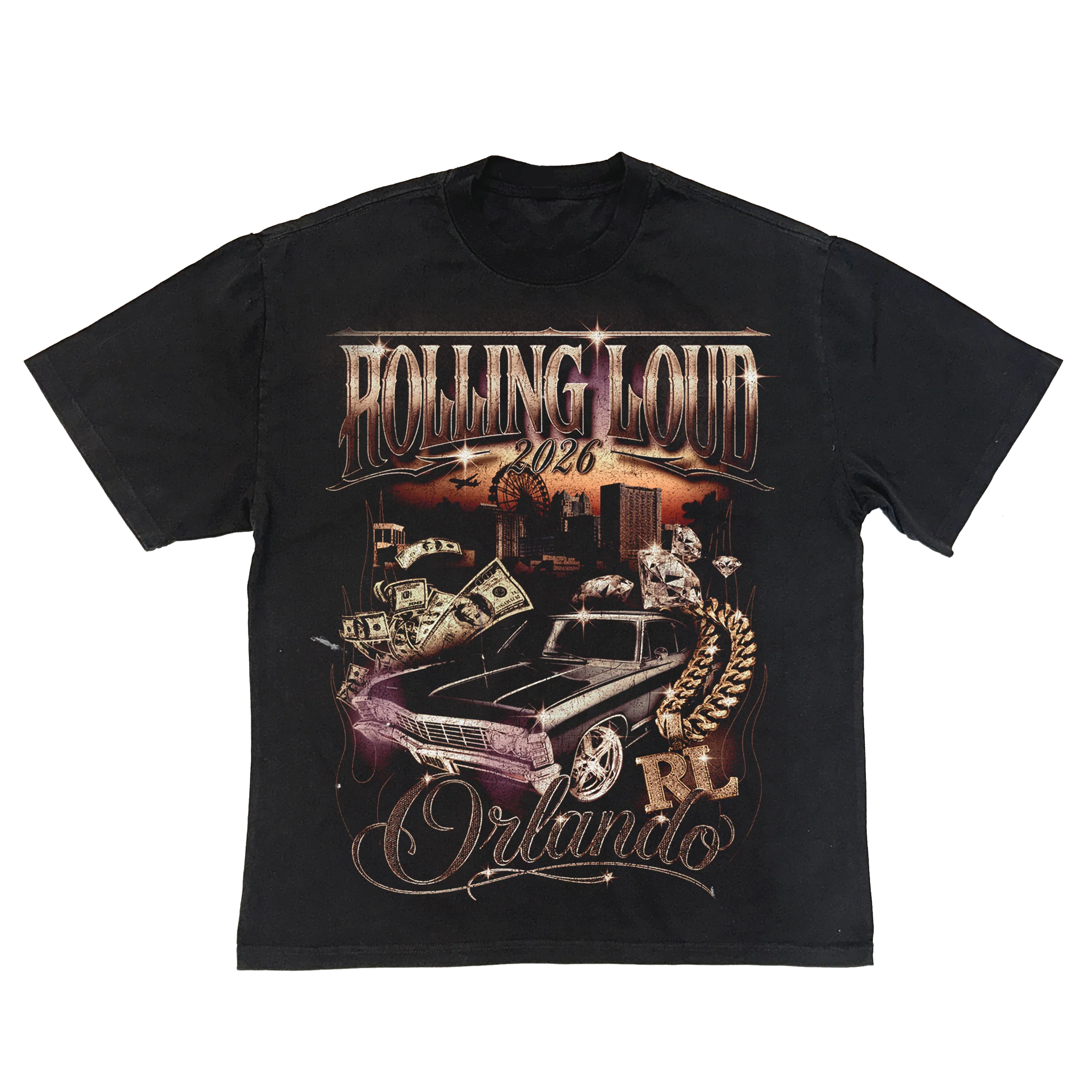 DONK WASHED BLACK BLING 26 LINEUP TEE