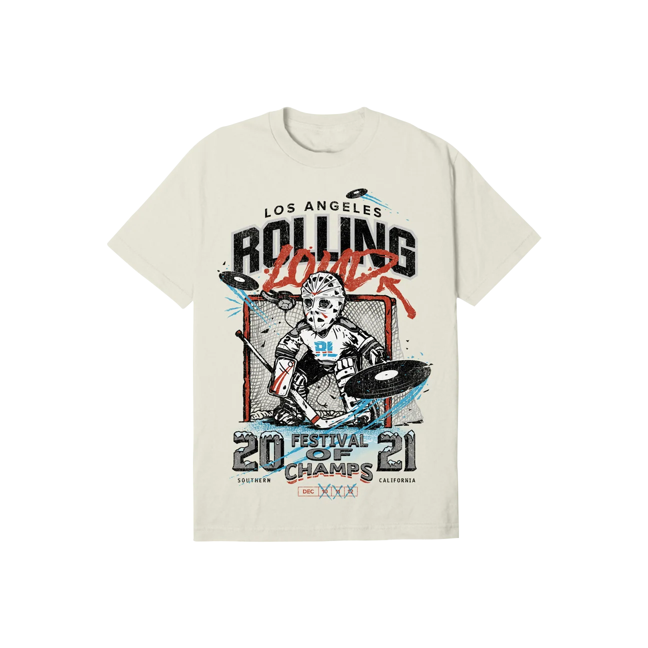 Faceoff T Shirt White LA 2021