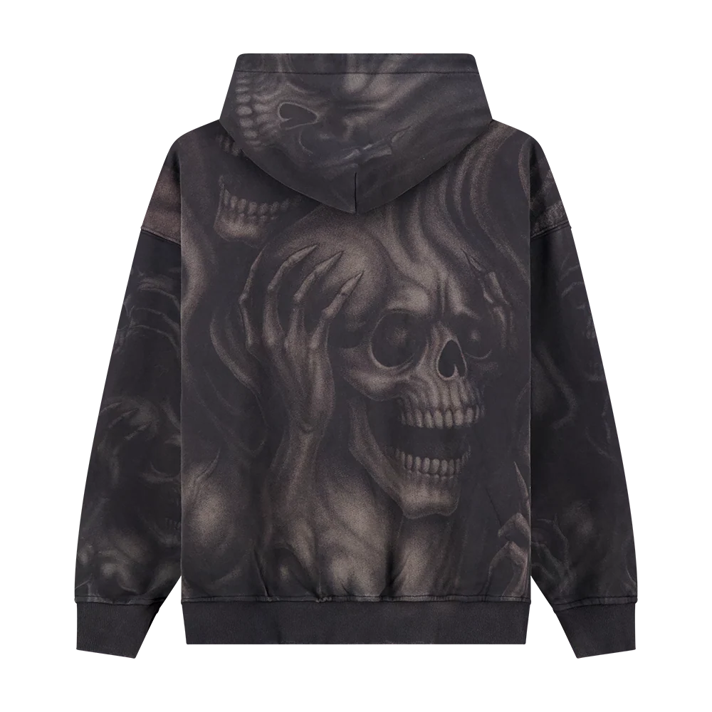 GHOST SKULL ZIP UP HOODIE - Image 2