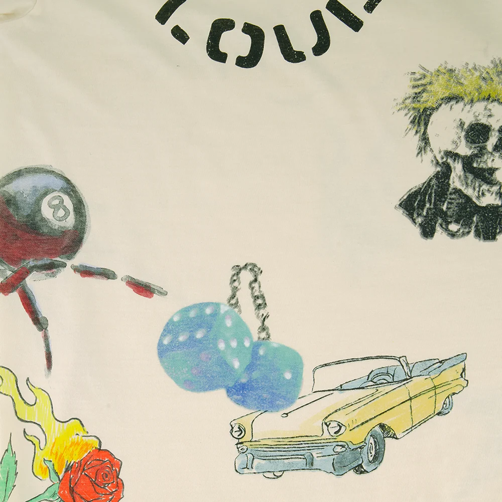 RL Black Book AOP Cream Tee - Image 3