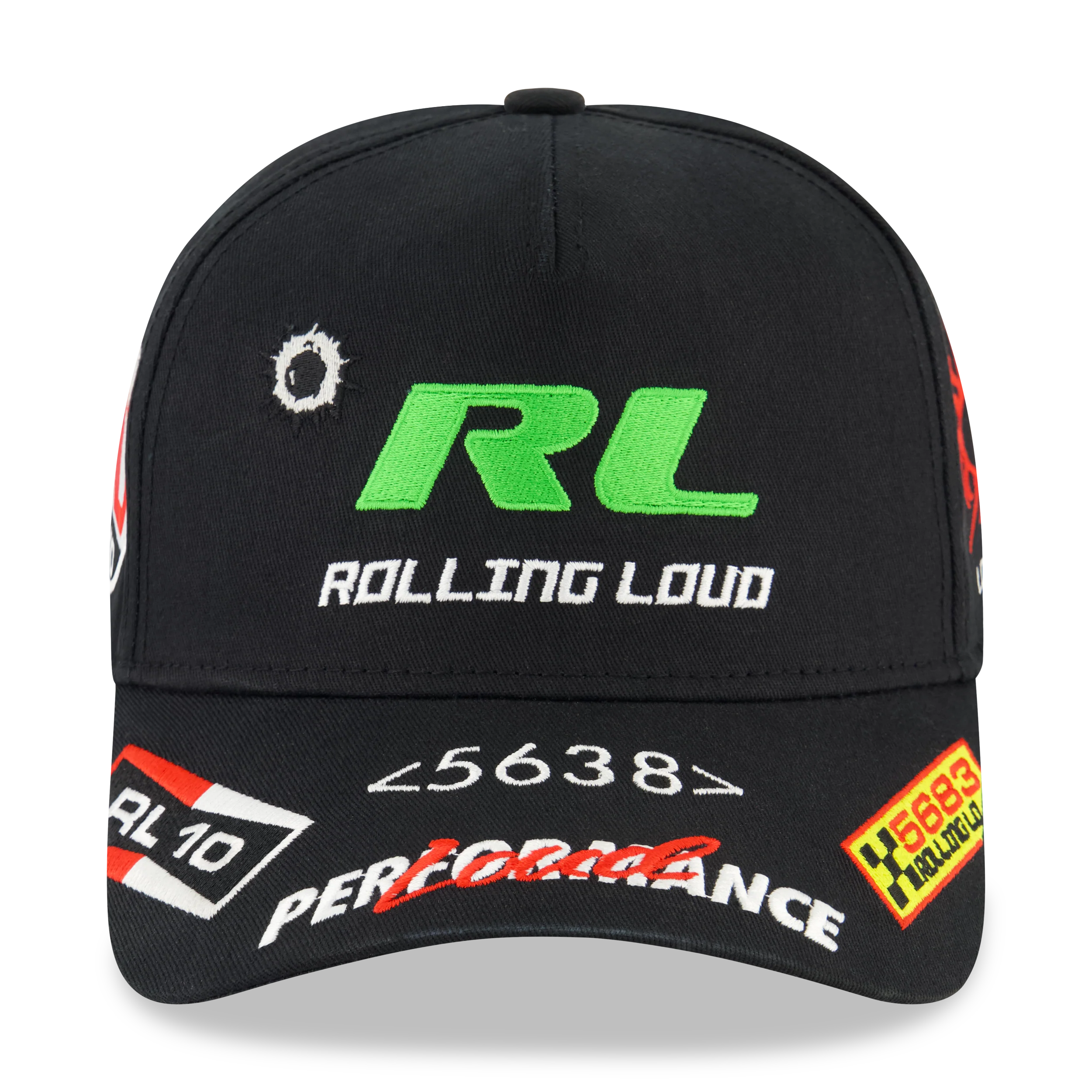 RL Black Patchwork 5 Panel Hat - Image 2