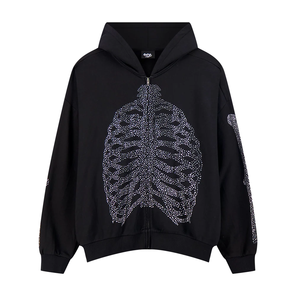 RL BONES ZIP UP HOODIE