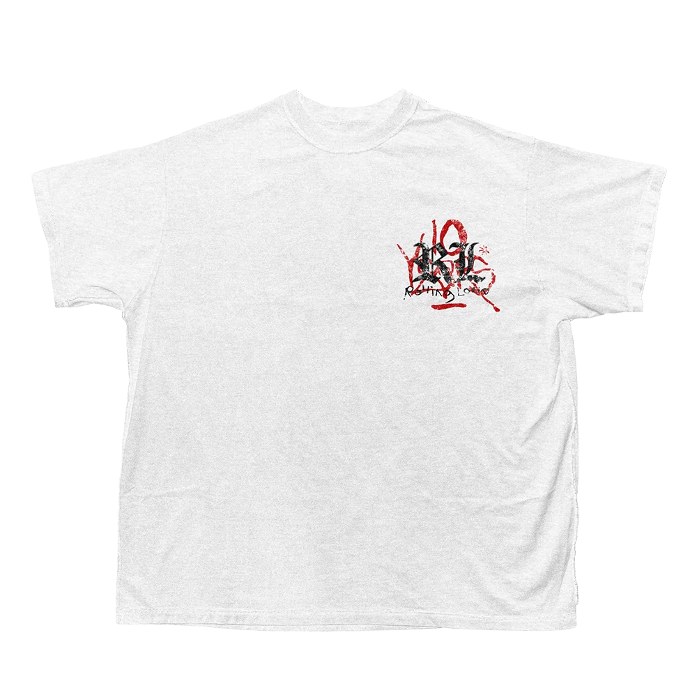 RL Core Distressed White Tee