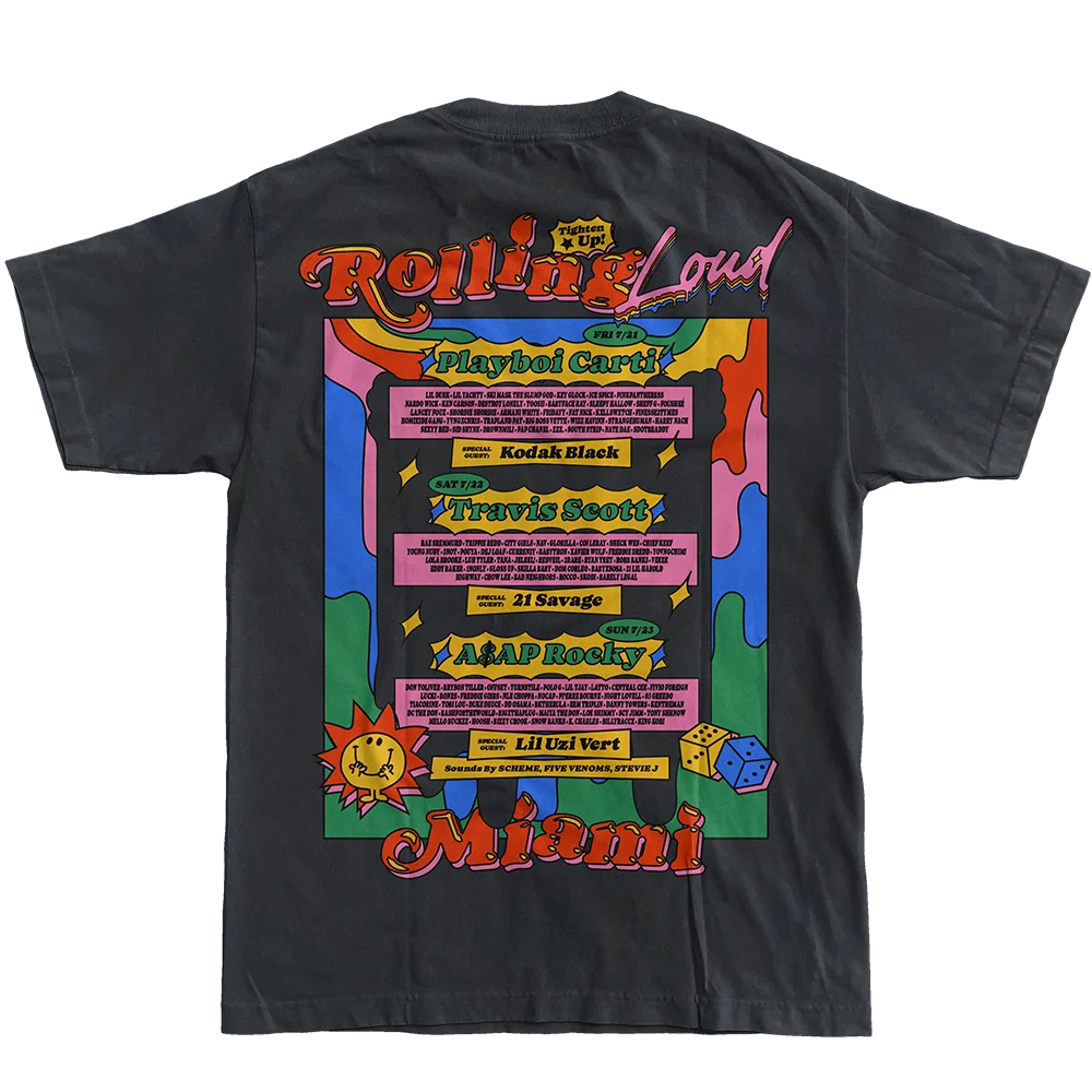 RL Exclusive Miami 23 Line Up Tee Black