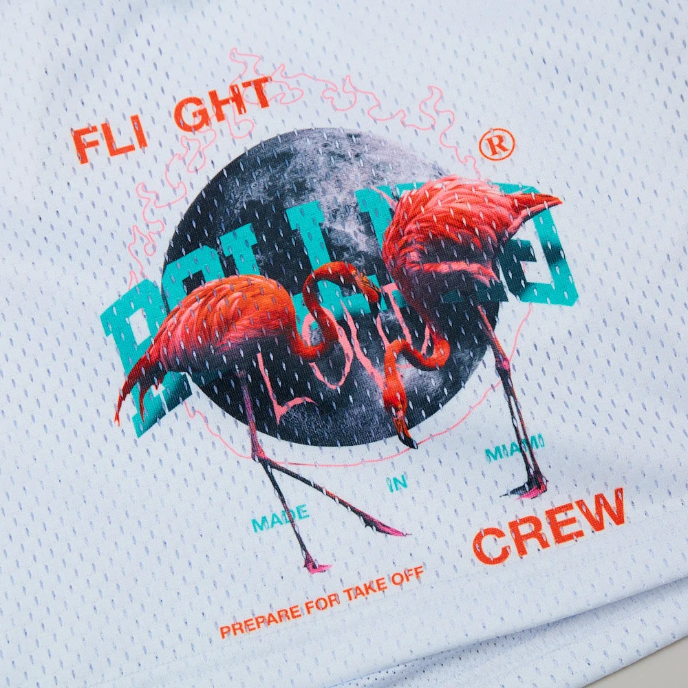 RL Flamingo Shorts White - Image 3