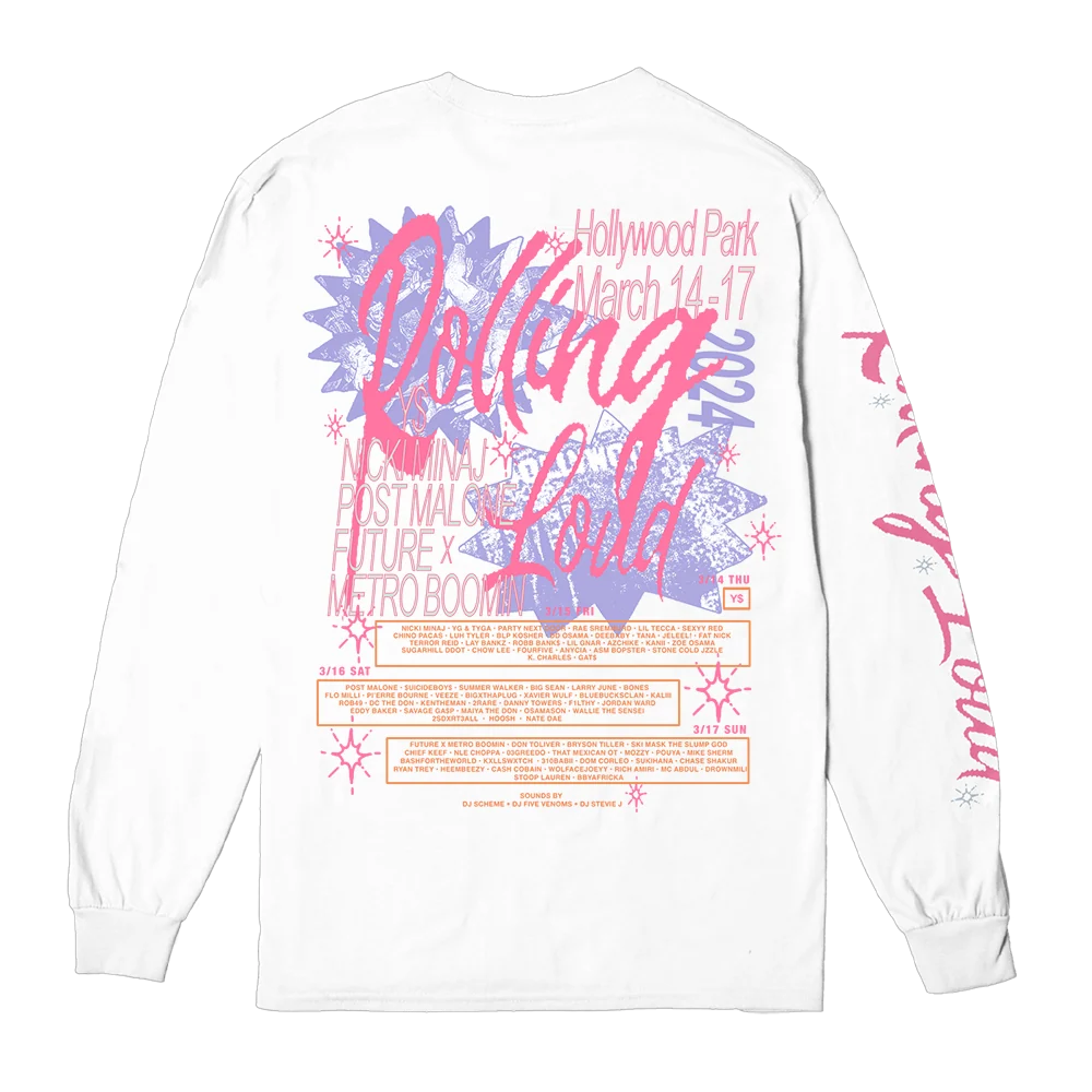 RL LA 24 Bulletin Lineup White Longsleeve ( Web Exclusive )