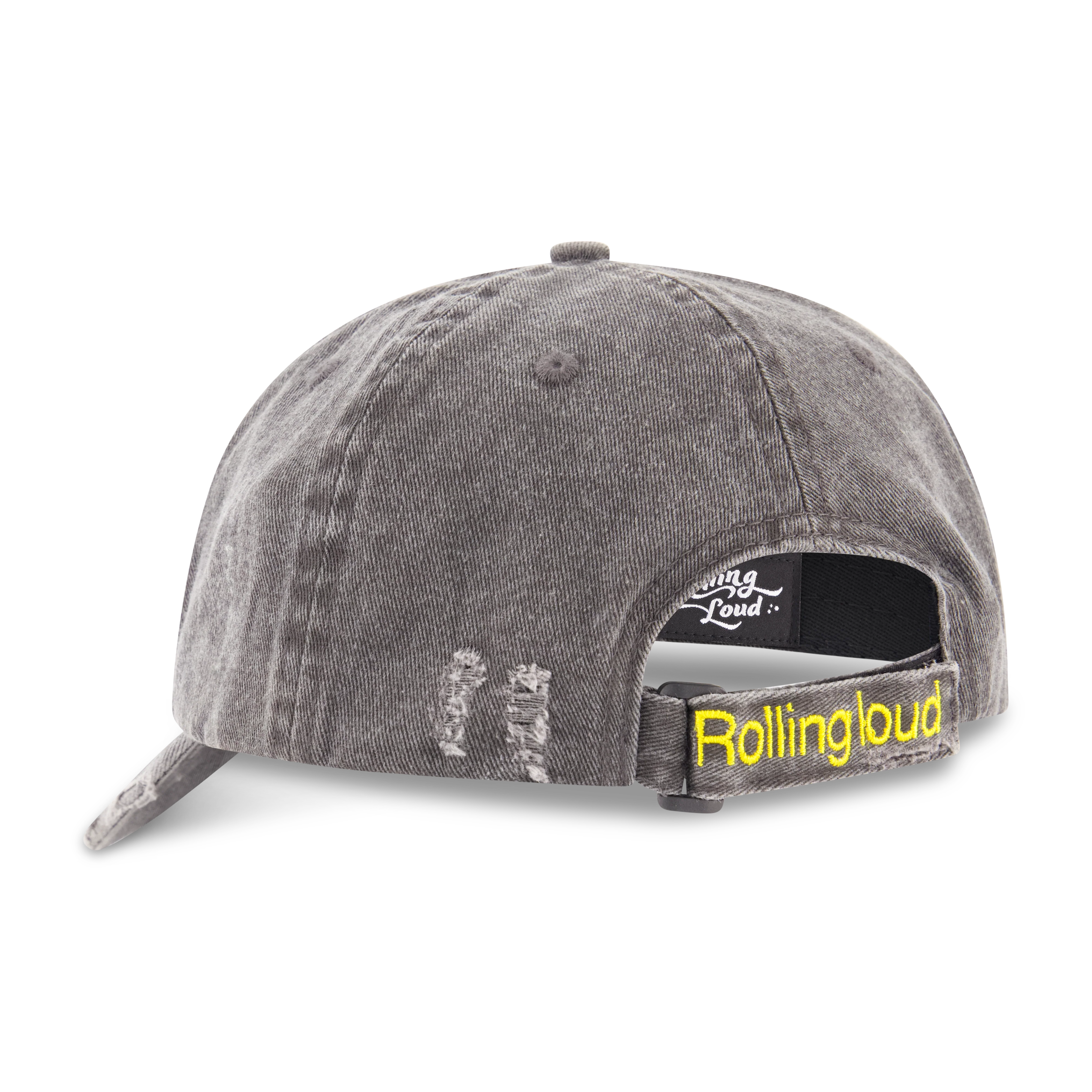 RL LOUD Distressed Washed Black Dad Hat - Image 3