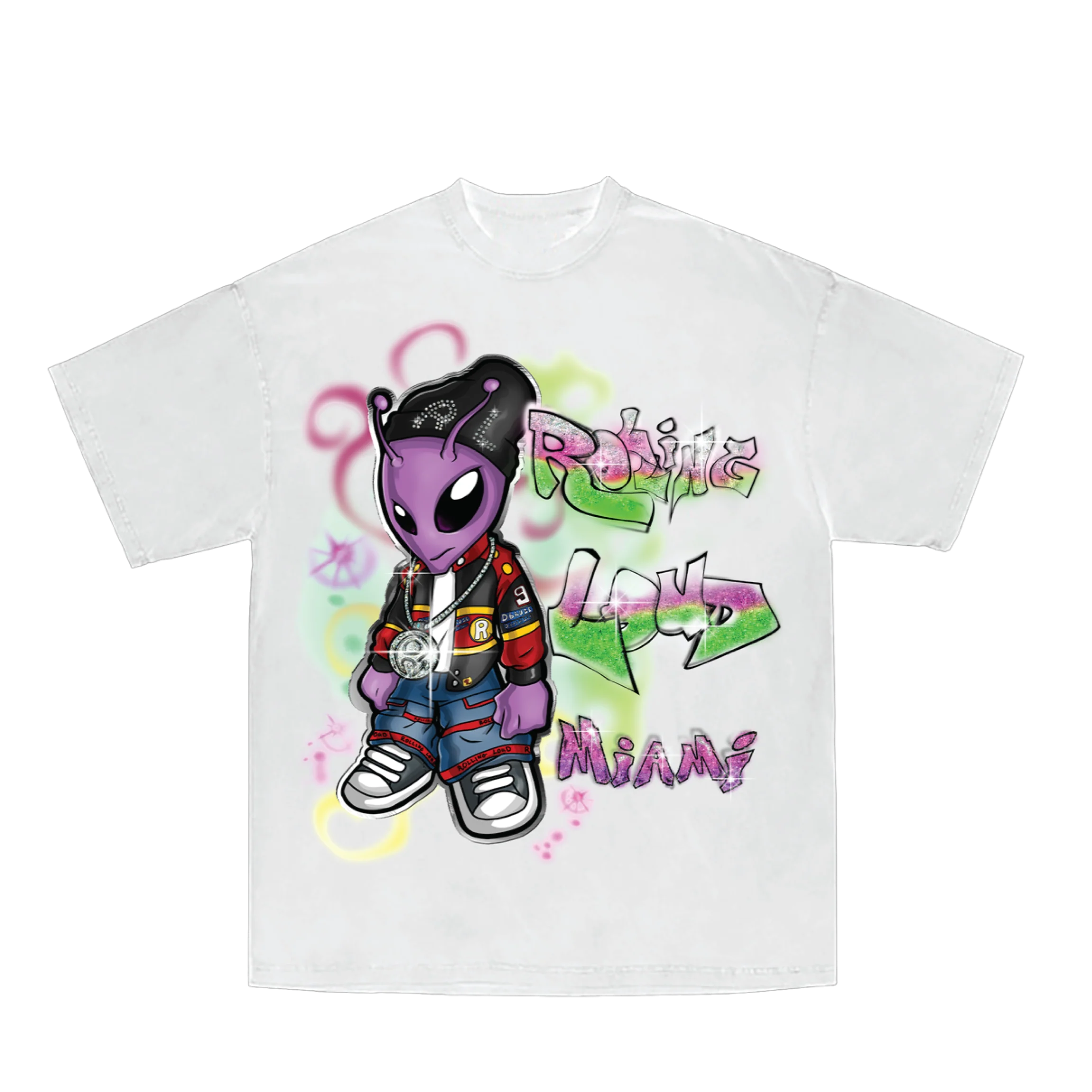 RL Miami Alien Guy White Tee
