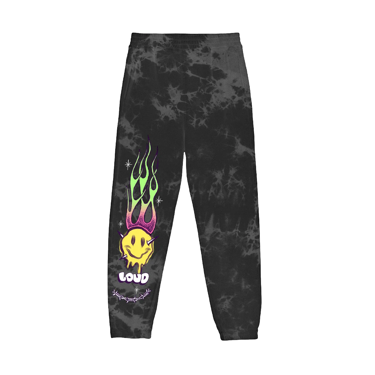 RL Munich 23 Face Plant Black Tie Dye Sweatpants