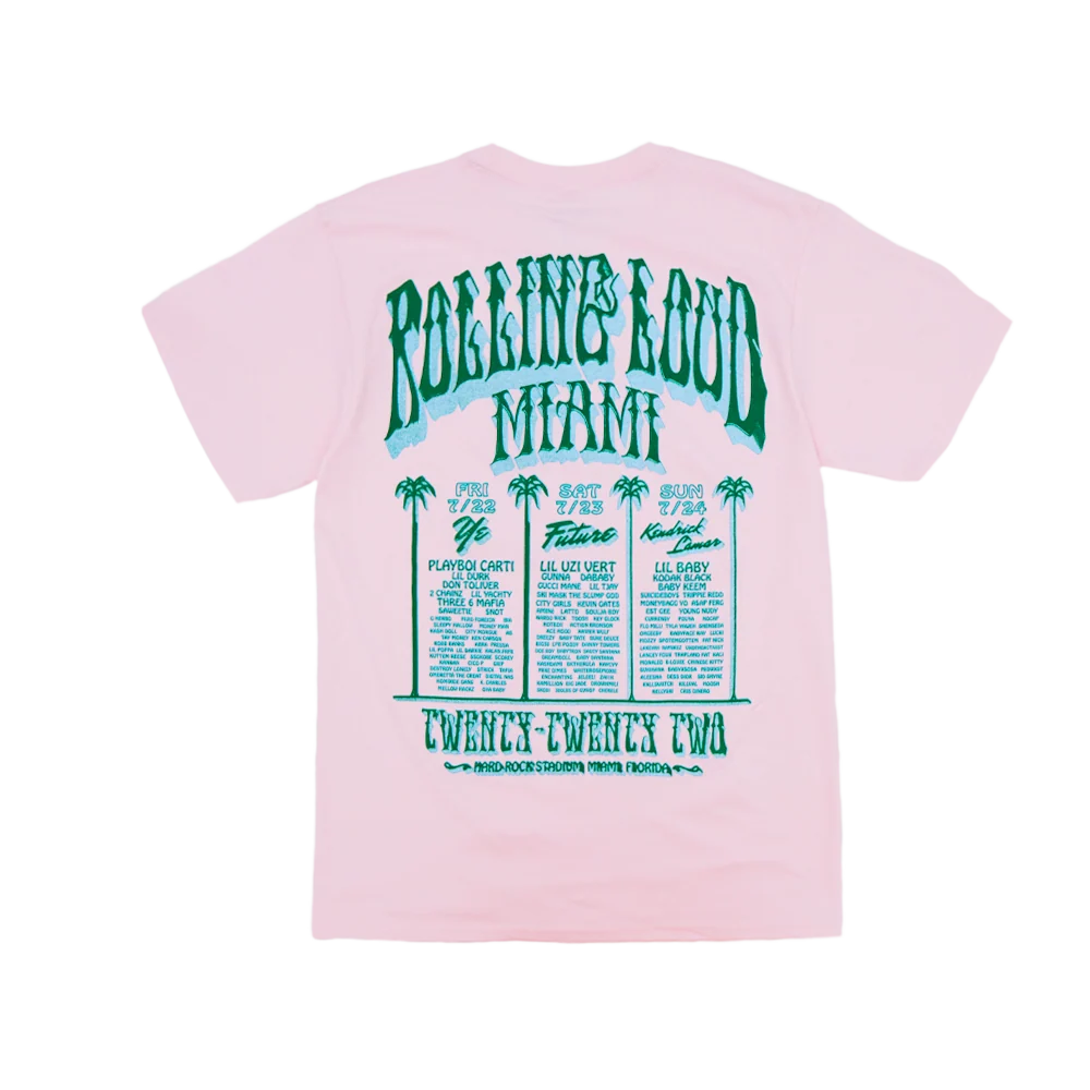 RL Palms T Shirt Pink Miami 22