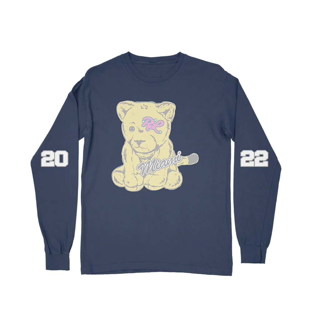 RL Panther Varsity LS Tee Navy Miami 22