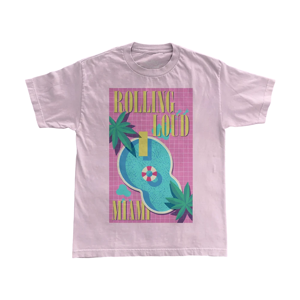 RL Pool Party T Shirt Pink Miami 22