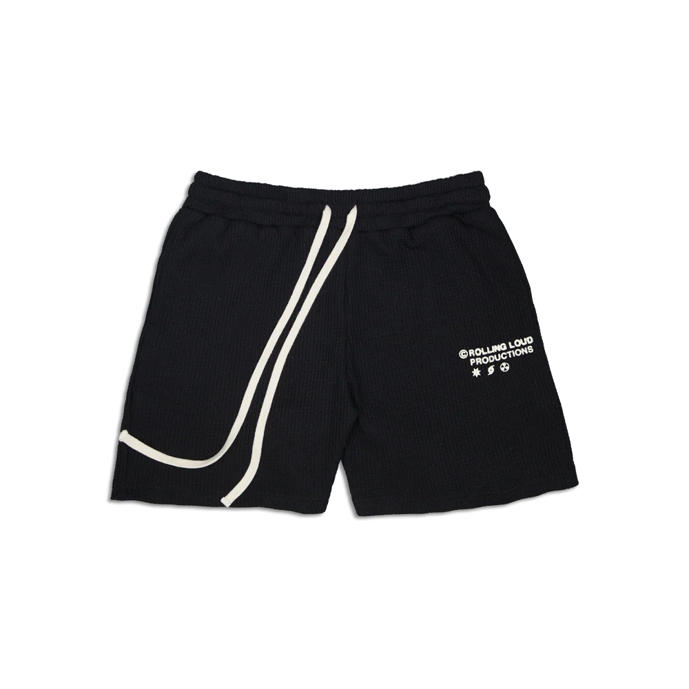 RL Productions Waffle Shorts Black