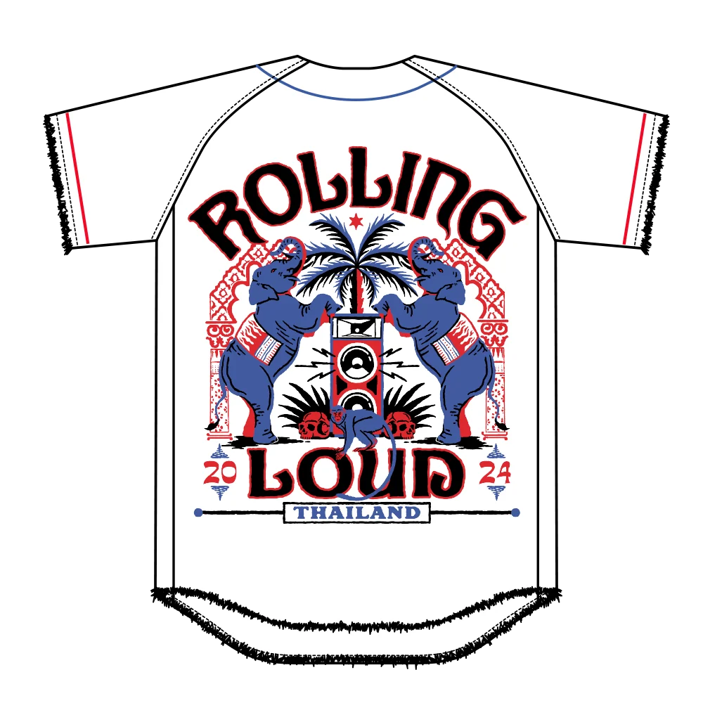 RL Thailand 24 Oasis White Baseball Jersey - Image 2
