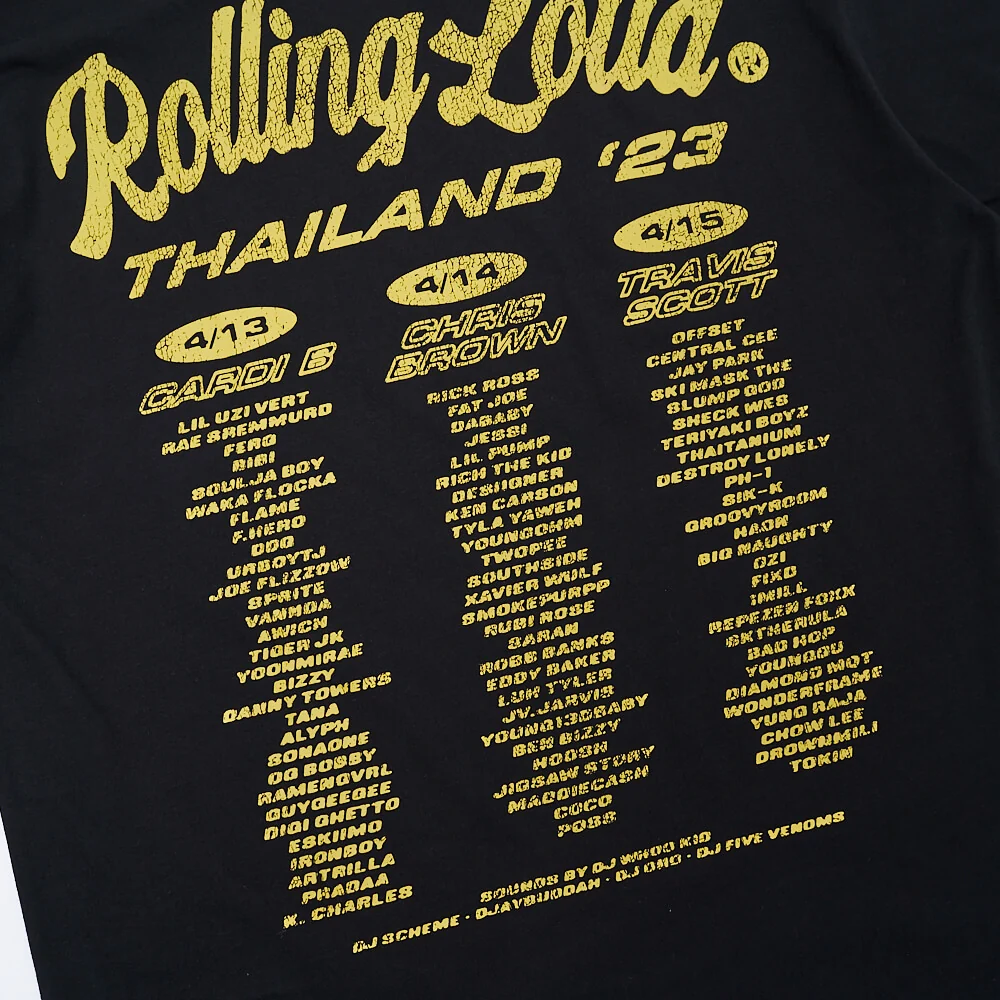 RL Thailand Script Logo Lineup Black Tee - Image 4