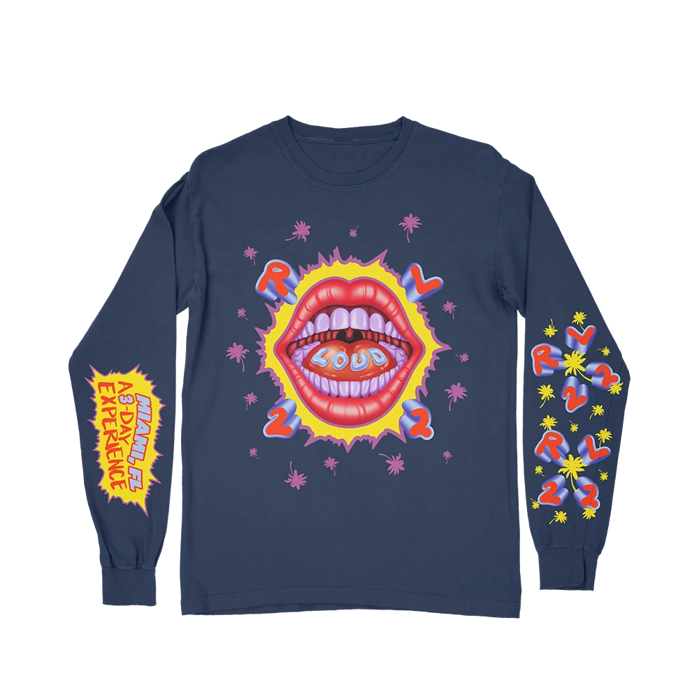 RL Word Of Mouth LS Tee Navy Miami 22'