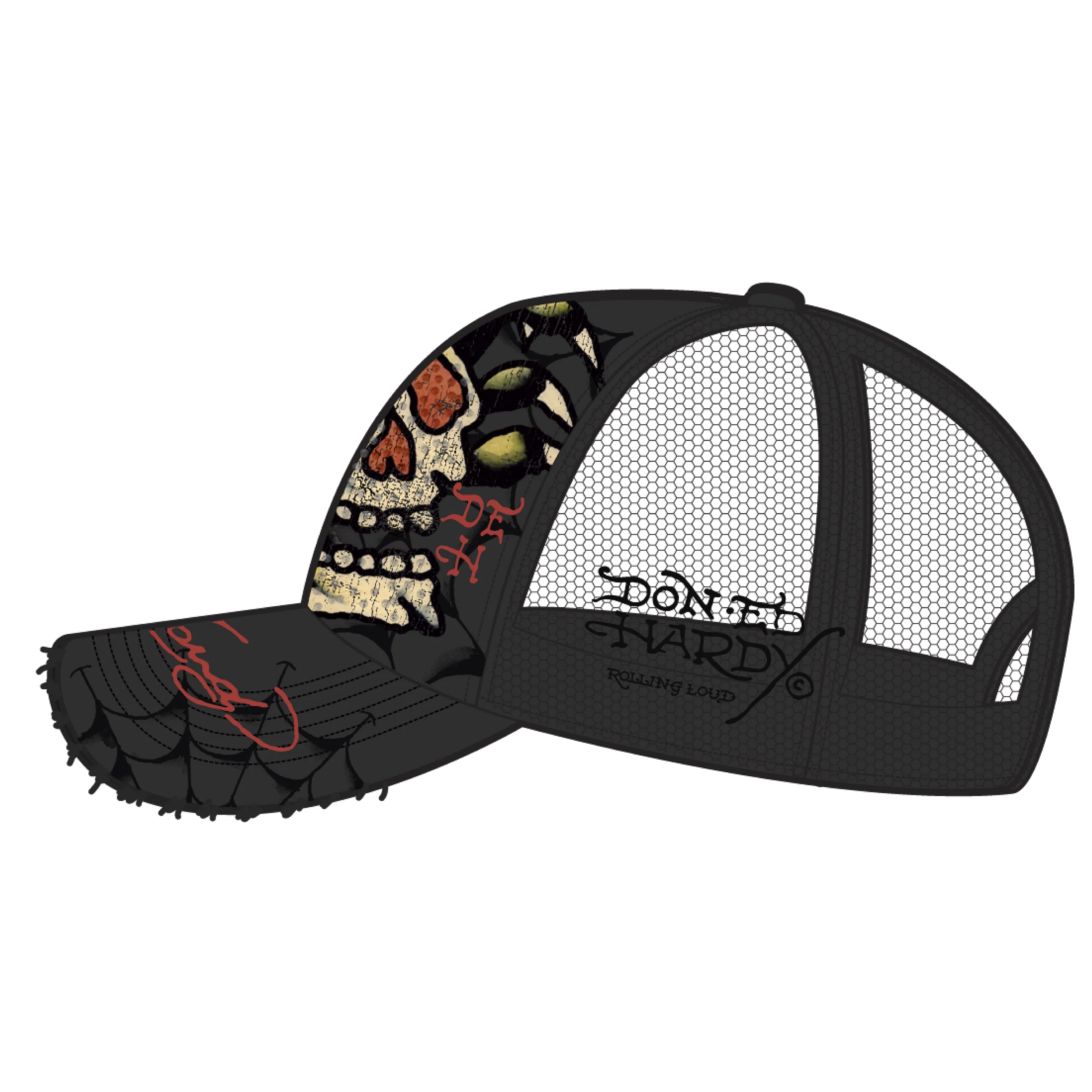 RL X ED HARDY SKULL TRUCKER HAT - Image 3