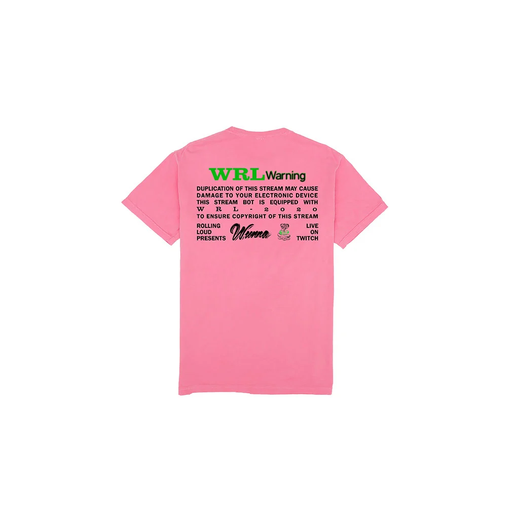 Gunna x Rolling Loud Stream Pink T Shirt - Image 2